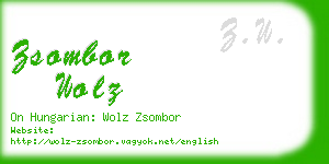 zsombor wolz business card